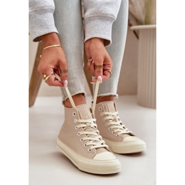 Zapatillas Deportivas Aislantes De Mujer Confeccionadas En Piel Ecológica Beige Big Star OO274934 2