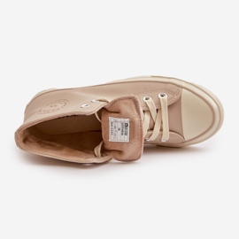 Zapatillas Deportivas Aislantes De Mujer Confeccionadas En Piel Ecológica Beige Big Star OO274934 3