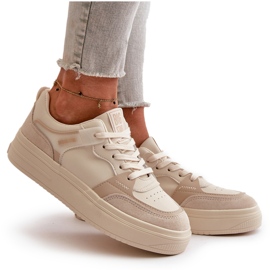 Zapatillas Bajas de Mujer Fabricadas en Piel Ecológica Big Star OO274029 Beige 17