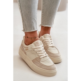 Zapatillas Bajas de Mujer Fabricadas en Piel Ecológica Big Star OO274029 Beige 12