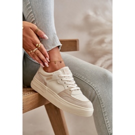 Zapatillas Bajas de Mujer Fabricadas en Piel Ecológica Big Star OO274029 Beige 14