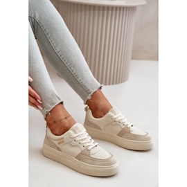 Zapatillas Bajas de Mujer Fabricadas en Piel Ecológica Big Star OO274029 Beige 3
