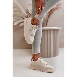 Zapatillas de mujer con plataforma Big Star OO274757 HI-POLY System Blanco 7