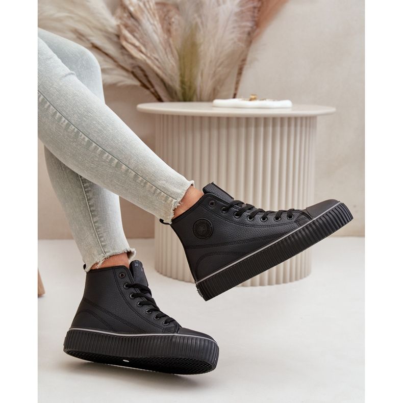 Zapatillas de mujer con aislamiento de piel ecológica Big Star OO274790 Negro 2 Zapatillas de mujer con aislamiento de piel ecológica Big Star OO274790 Negro 2