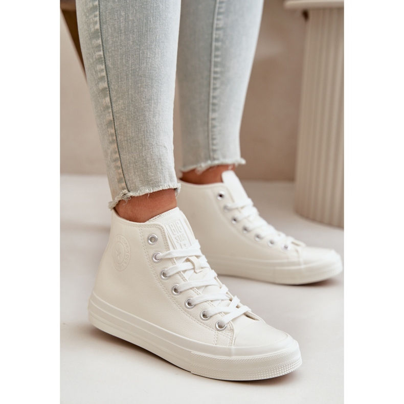 Zapatillas Deportivas De Mujer Con Aislamiento En Piel Ecológica Blanco Big Star OO274932 2