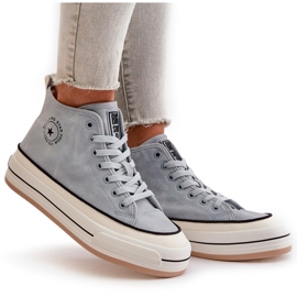 Zapatillas de mujer aisladas con plataforma de piel ecológica Big Star OO274069 Azul 20
