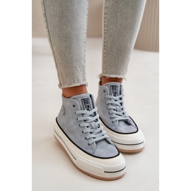Zapatillas de mujer aisladas con plataforma de piel ecológica Big Star OO274069 Azul 15