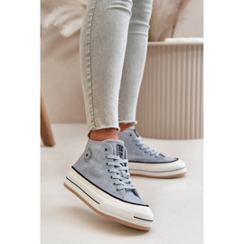 Zapatillas de mujer aisladas con plataforma de piel ecológica Big Star OO274069 Azul 11