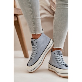 Zapatillas de mujer aisladas con plataforma de piel ecológica Big Star OO274069 Azul 16