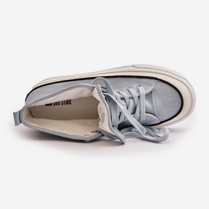 Zapatillas de mujer aisladas con plataforma de piel ecológica Big Star OO274069 Azul 1