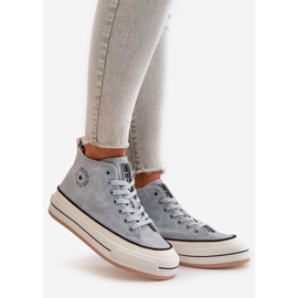 Zapatillas de mujer aisladas con plataforma de piel ecológica Big Star OO274069 Azul 4