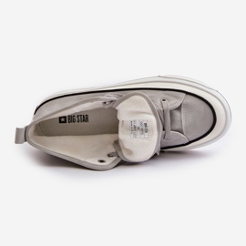 Zapatillas de mujer aisladas con plataforma de piel ecológica Big Star OO274070 Blanco gris 3