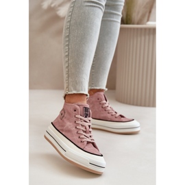 Zapatillas de mujer aisladas con plataforma de piel ecológica Big Star OO274068 Rosa rosado 3