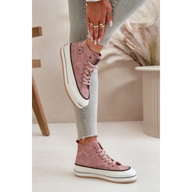 Zapatillas de mujer aisladas con plataforma de piel ecológica Big Star OO274068 Rosa rosado 7