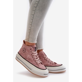 Zapatillas de mujer aisladas con plataforma de piel ecológica Big Star OO274068 Rosa rosado 1