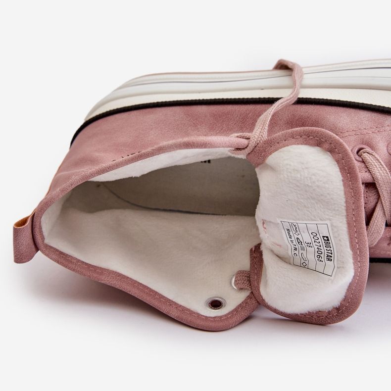 Zapatillas de mujer aisladas con plataforma de piel ecológica Big Star OO274068 Rosa rosado 2