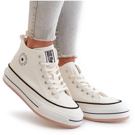 Zapatillas de mujer aisladas con plataforma de piel ecológica Big Star OO274061 Blanco 17