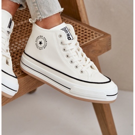 Zapatillas de mujer aisladas con plataforma de piel ecológica Big Star OO274061 Blanco 16