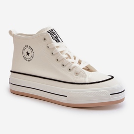 Zapatillas de mujer aisladas con plataforma de piel ecológica Big Star OO274061 Blanco 11