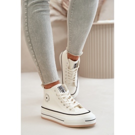 Zapatillas de mujer aisladas con plataforma de piel ecológica Big Star OO274061 Blanco 10