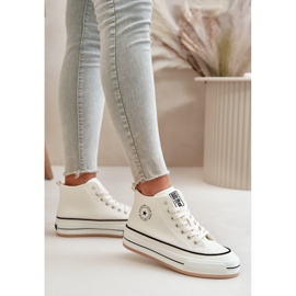 Zapatillas de mujer aisladas con plataforma de piel ecológica Big Star OO274061 Blanco 12
