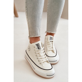 Zapatillas de mujer aisladas con plataforma de piel ecológica Big Star OO274061 Blanco 14