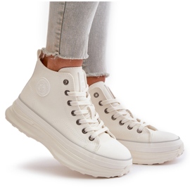 Zapatillas Mujer Plataforma Piel Ecológica Big Star OO274064 Blanco 12