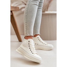 Zapatillas Mujer Plataforma Piel Ecológica Big Star OO274064 Blanco 4