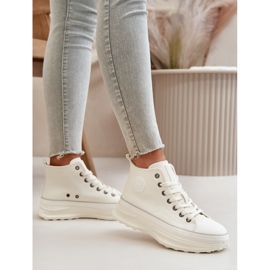 Zapatillas Mujer Plataforma Piel Ecológica Big Star OO274064 Blanco 7