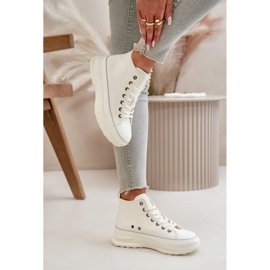 Zapatillas Mujer Plataforma Piel Ecológica Big Star OO274064 Blanco 8