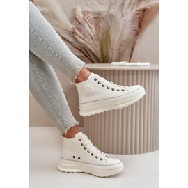 Zapatillas Mujer Plataforma Piel Ecológica Big Star OO274064 Blanco 11