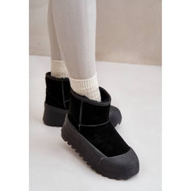 Botas de nieve de ante con aislamiento en la plataforma Big Star OO274A213 Negro 2