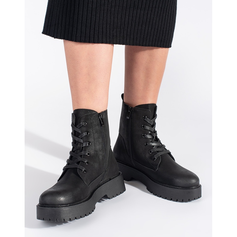Botas de mujer negras con plataforma Sergio Leone. negro 2 Botas de mujer negras con plataforma Sergio Leone. negro 2