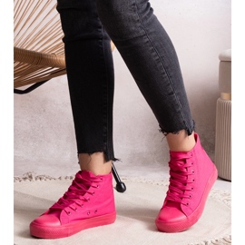 Zapatillas altas rosa oscuro de Raffie rosado 1