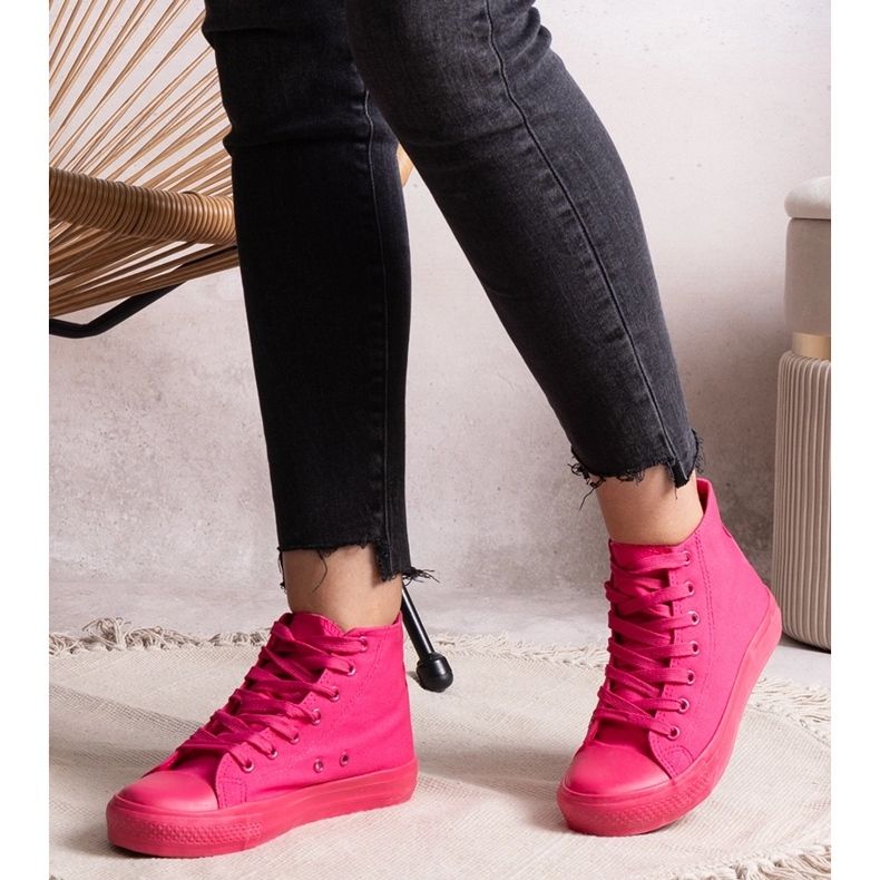 Zapatillas altas rosa oscuro de Raffie 1