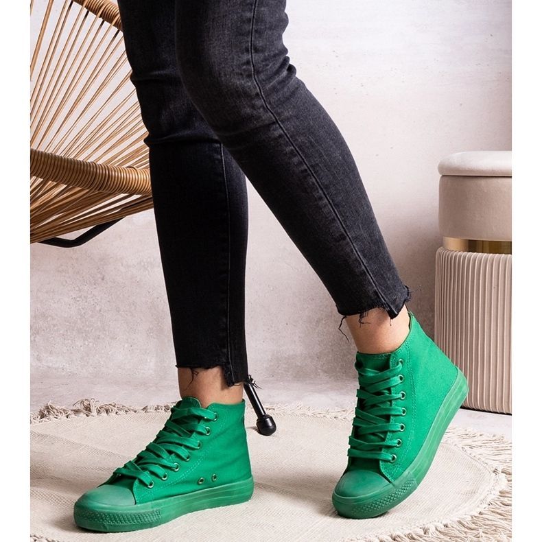 Bez marki Zapatillas altas verdes de Raffie 1 Bez marki Zapatillas altas verdes de Raffie 1