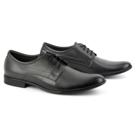 Olivier Zapatos formales de piel para hombre 292lu gris 3