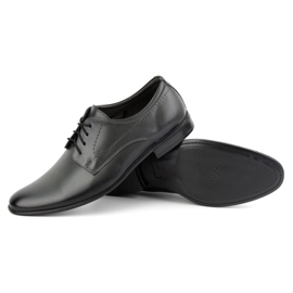 Olivier Zapatos formales de piel para hombre 292lu gris 4