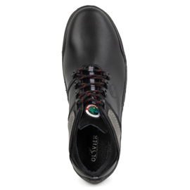 Olivier Zapatos trekking de piel para hombre 311GT, negro 6