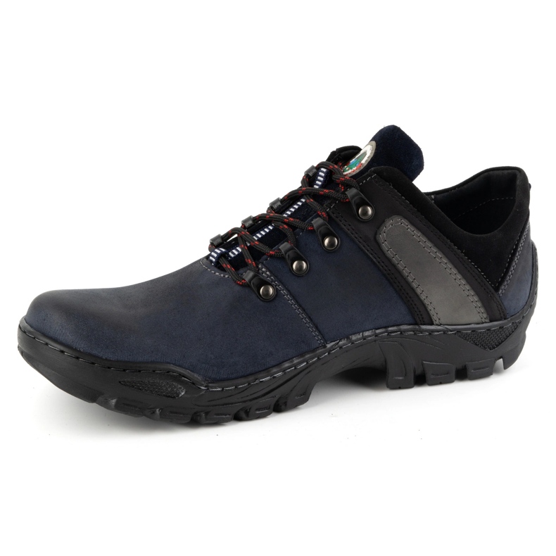 Olivier Zapatos trekking hombre piel 311GT, azul marino 1