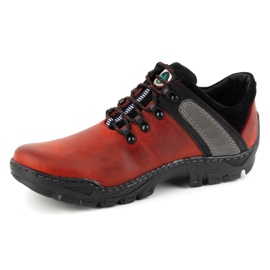 Olivier Zapatos trekking hombre piel 311GT rojo 1 Olivier Zapatos trekking hombre piel 311GT rojo 1