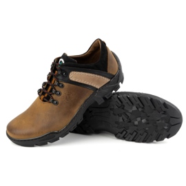 Olivier Zapatos trekking hombre piel 311GT marrón naranja 4