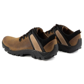 Olivier Zapatos trekking hombre piel 311GT marrón naranja 5