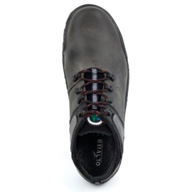 Olivier Zapatos trekking de piel para hombre 311GT, gris 7
