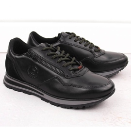 Zapatos hombre cómodos piel negro Bugatti OO153301 1