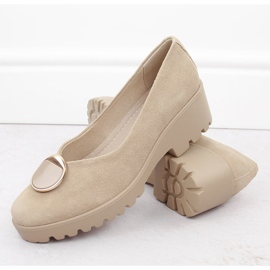 Zapatos slip-on mujer piel ante beige Filippo DP4569 3