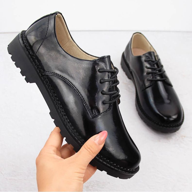 Zapatos con cordones mujer piel negros Filippo DP6431 1