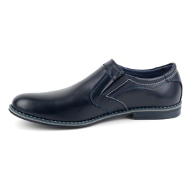 Olivier Zapatos formales sin cordones para hombre 284LU, azul marino 1