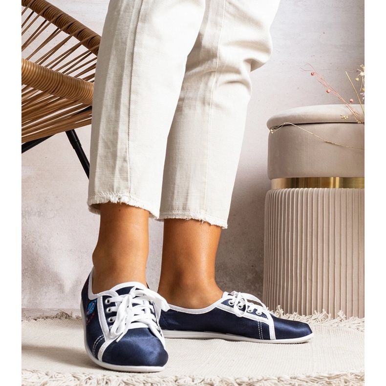 Zapatillas Woodstock mujer azul marino 1