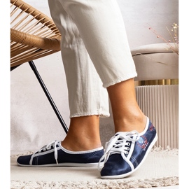 Zapatillas Woodstock mujer azul marino 2